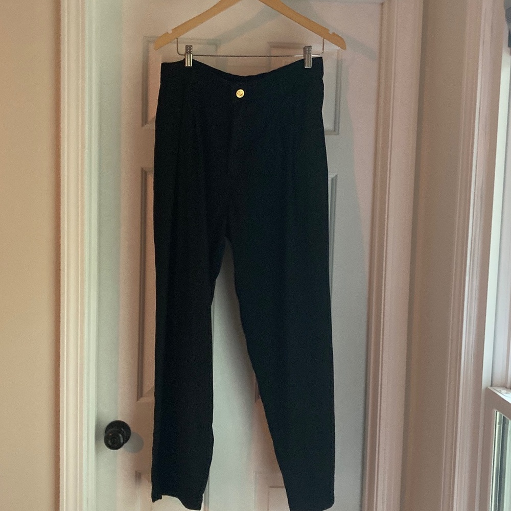 Bid Bud Press Trousers, Black, Size L, EUC